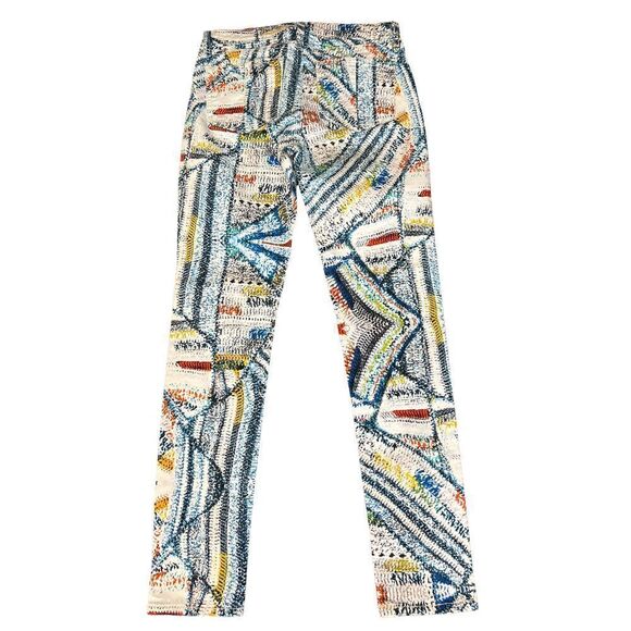 Rag & Bone White Multi Print Cropped Legging Jean Size 25 - Picture 4 of 7